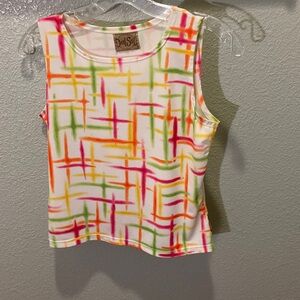 Colorful Abstract Print Women's Top